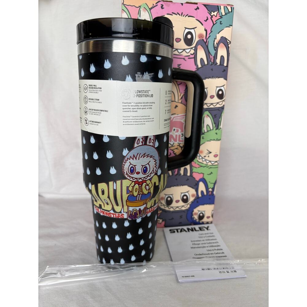 Stanley 40oz Custom Labubu Black Quencher H2.0 Tumbler - Picture 5 of 9